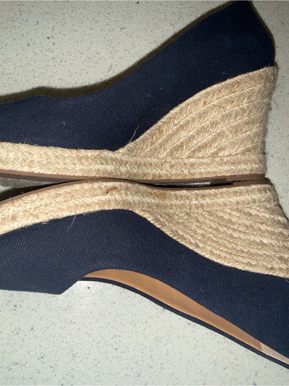 J. Crew Navy Canvas Seville Espadrille Pumps - Picture 11 of 14